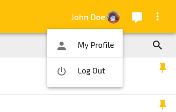 Image that shows how to go to the User profile