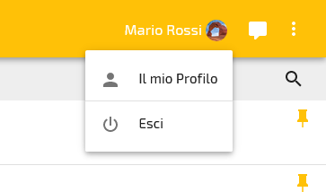 Immagine che mostra come andare al profilo utente