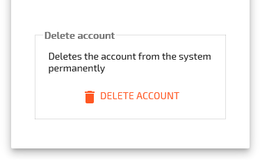 Image that shows where to click to start the account deletion procedure